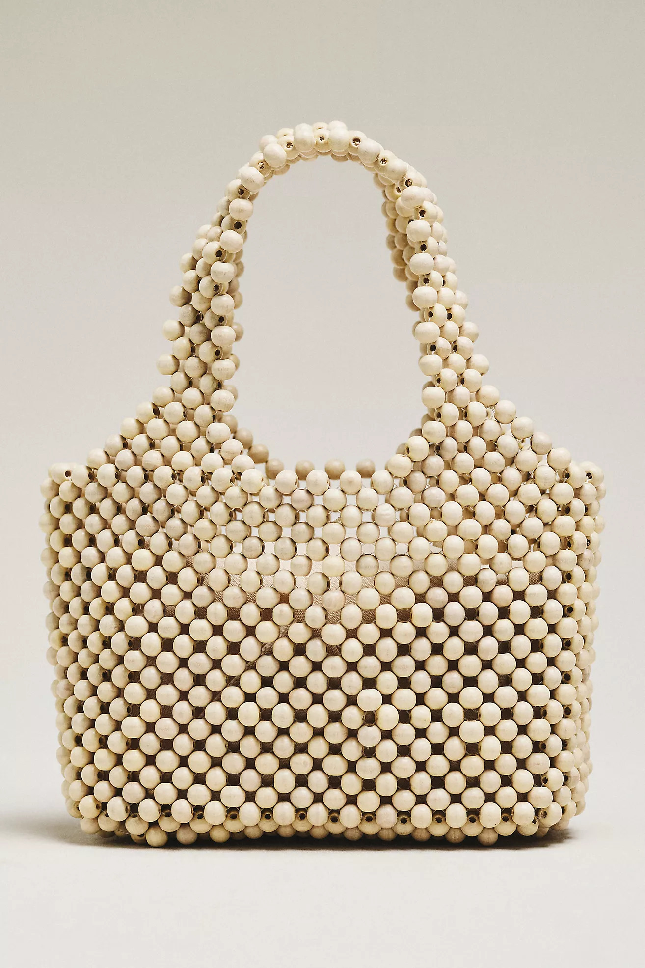The Sonia Wood Bead Mini Slouchy Tote Bag | Anthropologie (US)