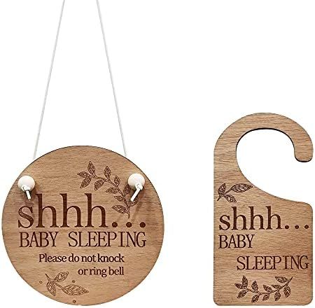 Eden Elements - Baby Sleeping Sign for Front Door | Please Do Not Ring Doorbell Sign for Your Baby’s | Amazon (US)