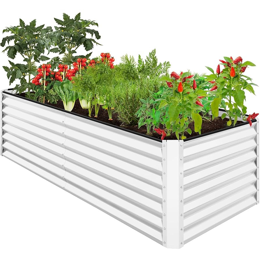 Best Choice Products 8x4x2ft Outdoor Metal Raised Garden Bed, Deep Root Planter Box for Vegetable... | Amazon (US)
