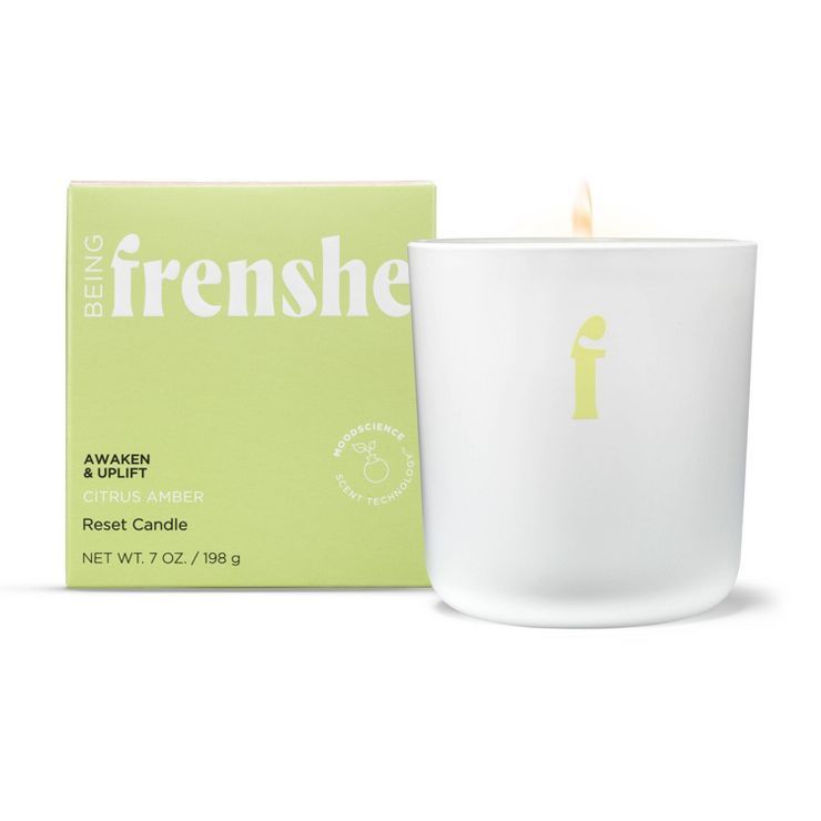 Being Frenshe Reset Candle with Essential Oils to Awaken & Uplift - Citrus Amber - 7oz | Target