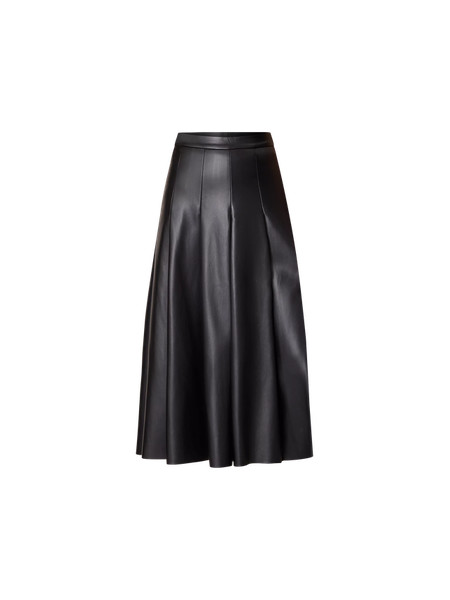 Faux Leather Pleated Midi Skirt | Ann Taylor