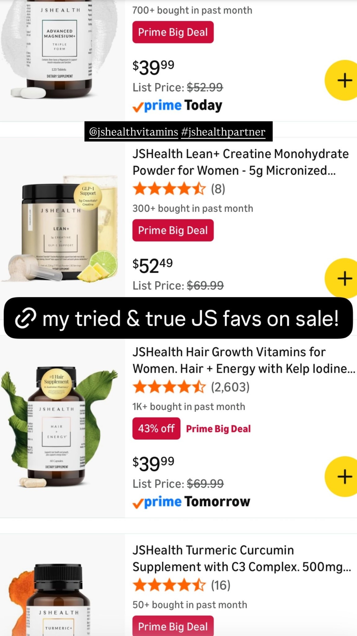 @jshealthvitamins #jshealthpartner
