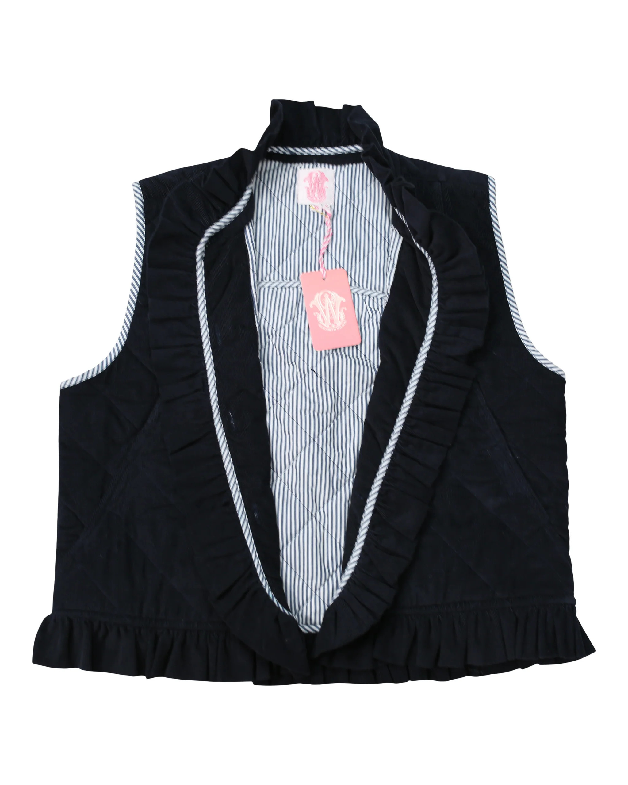 Vivienne Vest in navy | Elizabeth Wilson Designs