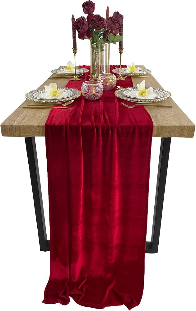 Luxurious Velvet Table Runner, 10ft Wedding Reception Decorations, 20x120inch Soft Velvet Fabric,... | Amazon (CA)