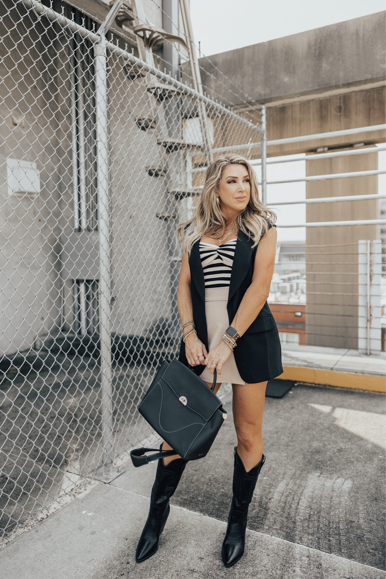 Fall outfit idea with black western boots

Fall outfit ideas, neutral outfit idea, sleeveless blazer, cowboy boots

#LTKFindsUnder100 #LTKFindsUnder50 #LTKStyleTip