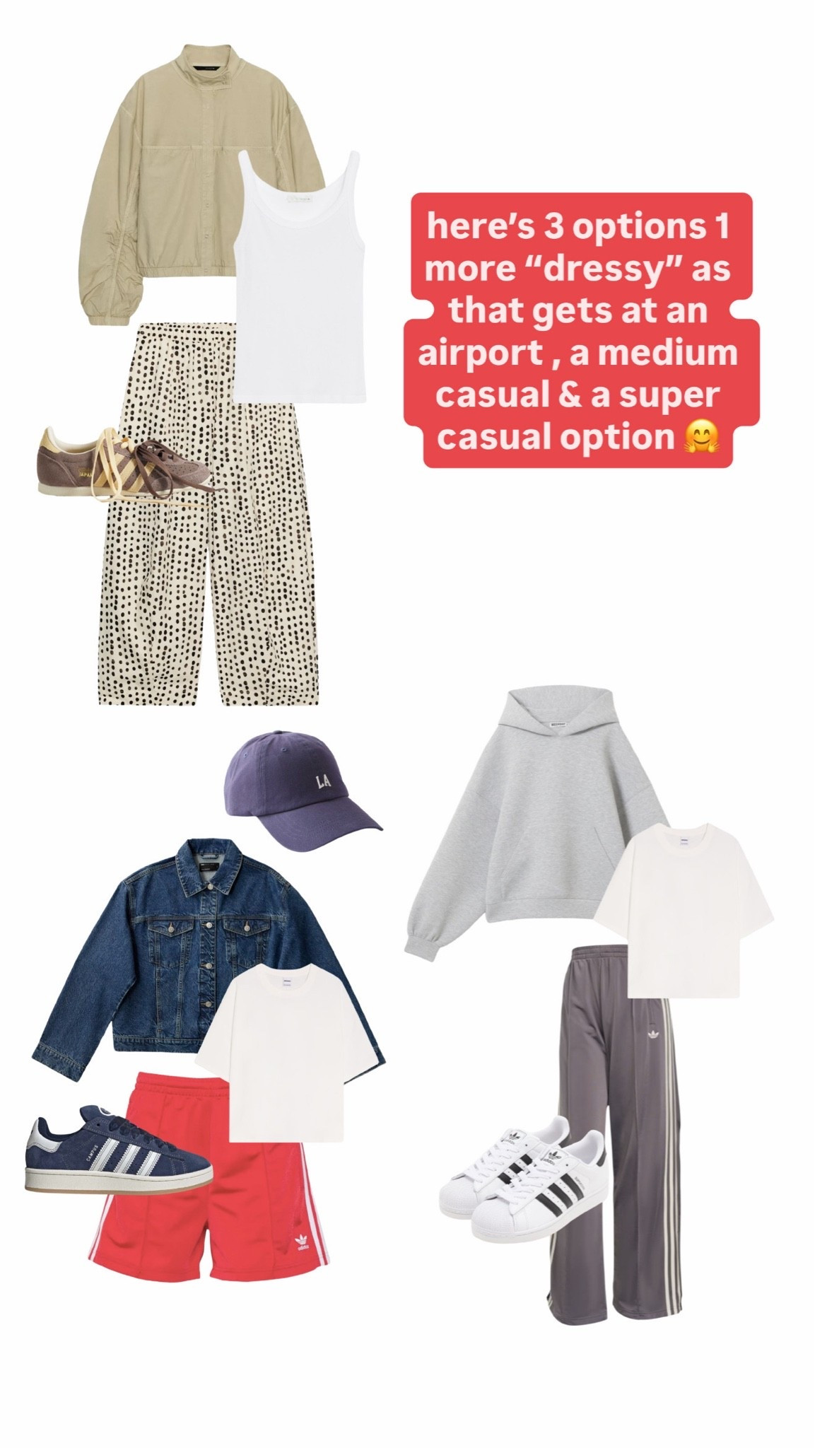 3 airport out options all different versions of “casual”

#LTKspring #LTKuk #LTKsummer