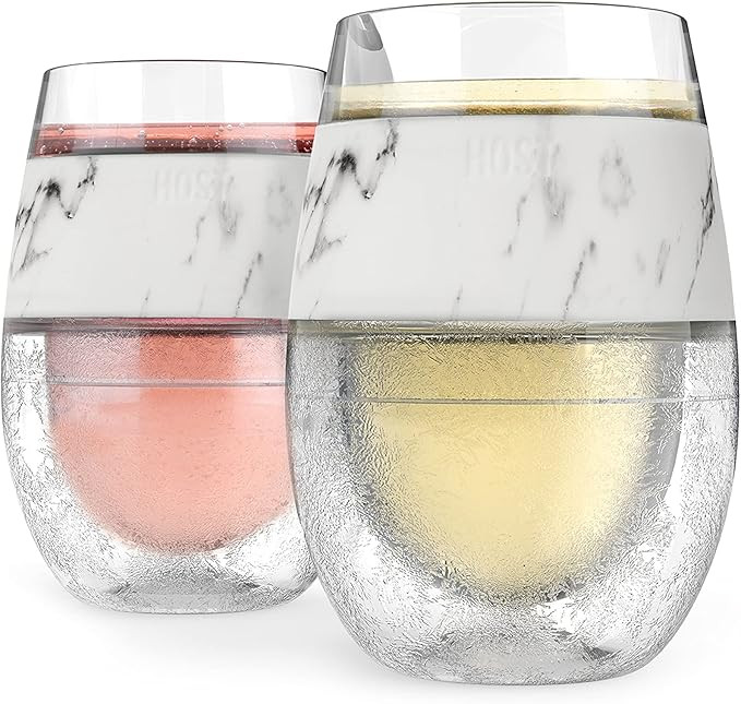 Host Wine Freeze Cup Set of 2 - Plastic Double Wall Insulated Wine Cooling Freezable Drink Vacuum... | Amazon (US)