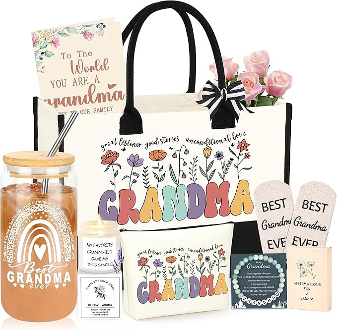 DOGMEM Mothers Day Gifts for Grandma, Gifts for Grandma Birthday Grandma Gift Set from Granddaugh... | Amazon (US)