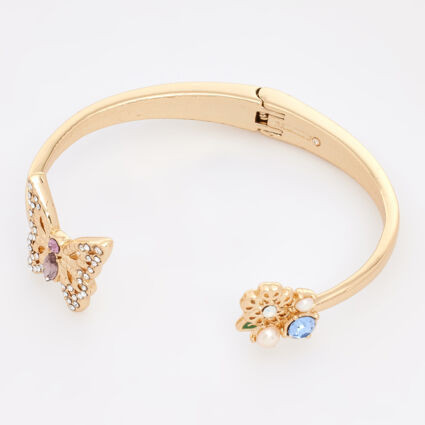 Gold Tone Butterfly Bangle | TK Maxx
