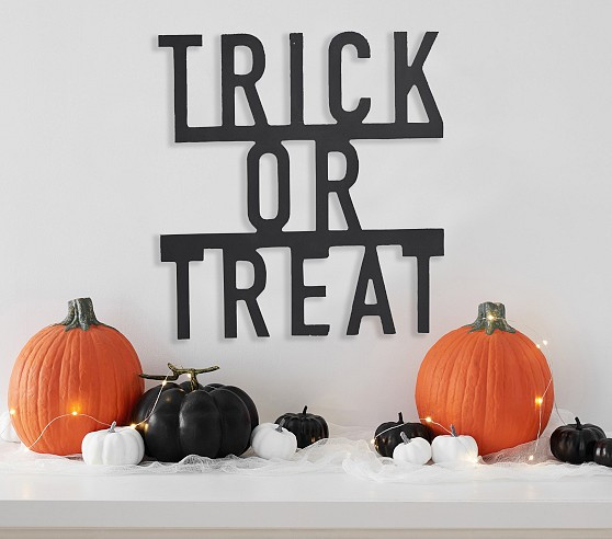 Trick-or-Treat Wall Plaque | Pottery Barn Kids