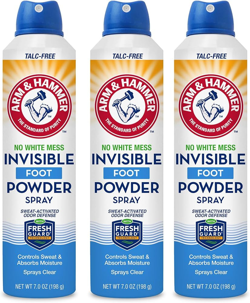 Arm & Hammer Invisible Foot Powder Spray, Clear Talc-Free Sweat Control, Odor Eliminating Foot Sp... | Amazon (US)