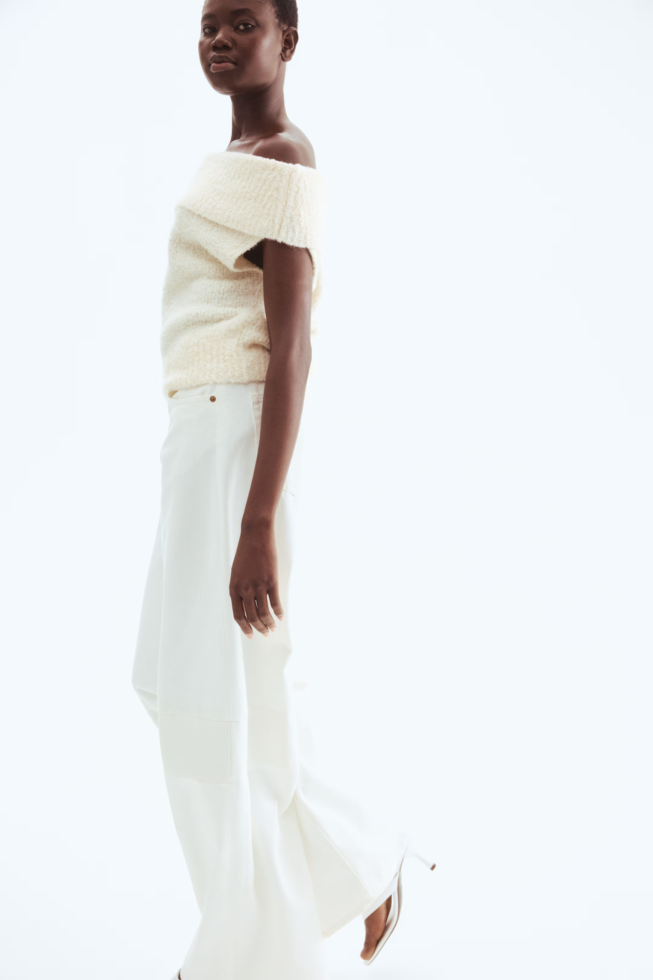 Knitted off-the-shoulder top | H&M (UK, MY, IN, SG, PH, TW, HK)