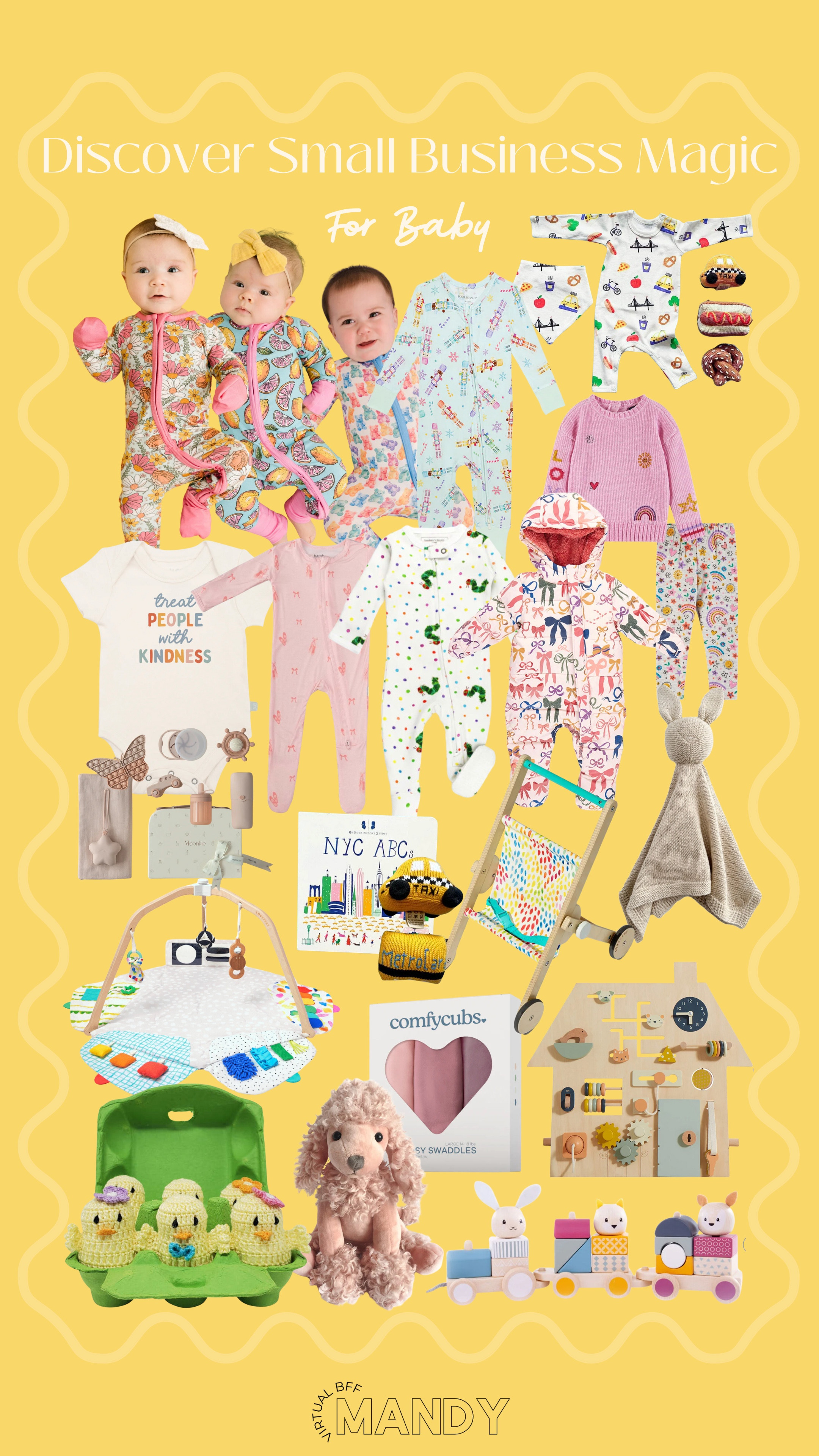 Discover Small Business Magic: For Baby! 

Holiday gift guide - gift inspo - small business - baby gifts - baby sleepwear - baby toys - baby clothing 

#LTKGiftGuide #LTKVideo #LTKBaby