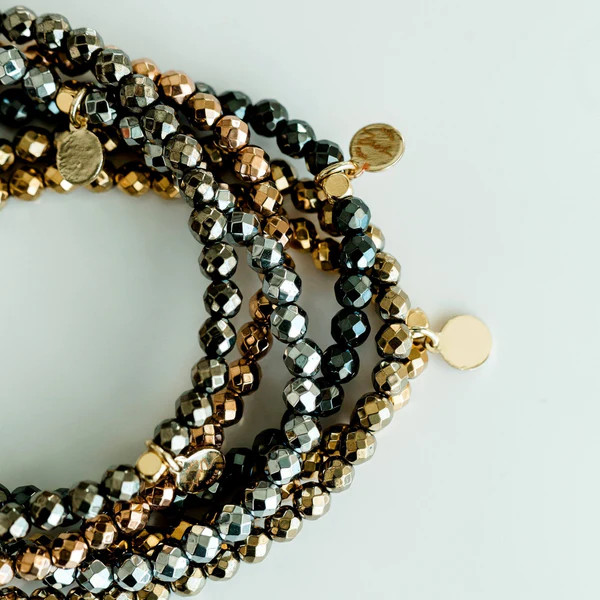 Mini Beaded Bracelet | Metallic | elli parr