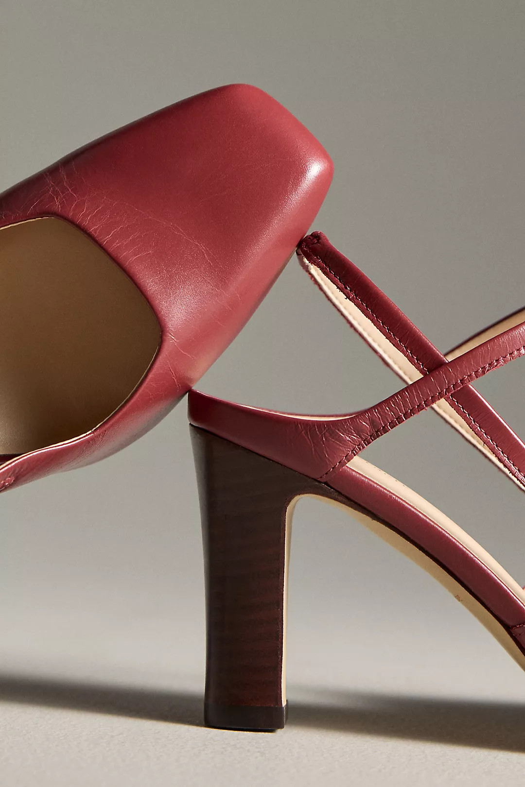 By Anthropologie Vintage Square-Toe Slingback Heels | Anthropologie (US)