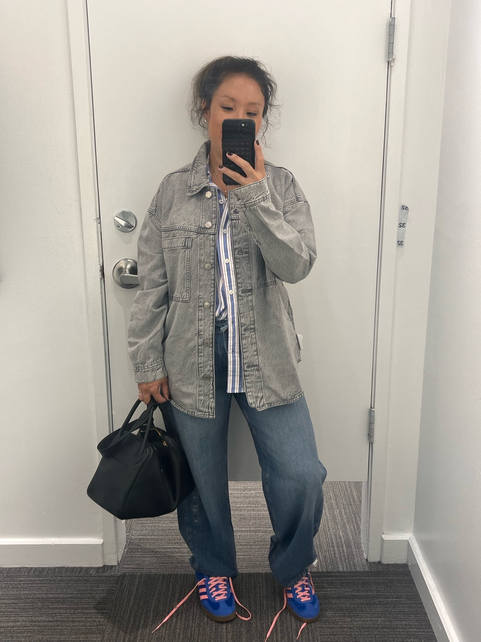 Bring on the layers. Denim shirt jacket. Shacket. Great shirt. Great fit. I’m wearing an xxs in both. Jeans are high-waisted barrel. Three basics that you can wear together or separate.

#LTKselfcare #LTKgrwm #LTKootd