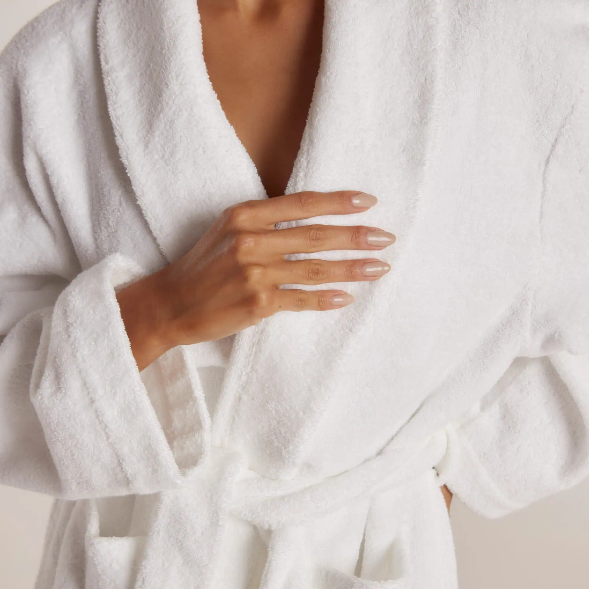 Towelling Dressing Gown - White | Lounge (US)