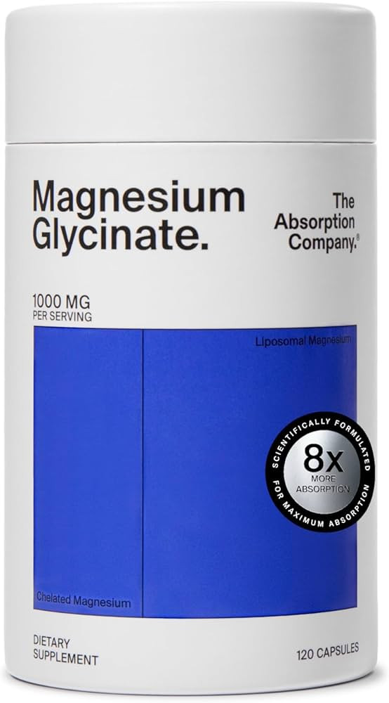 Magnesium Glycinate 1000mg - Liposomal Magnesium Bisglycinate for Max Absorption - Extra Strength... | Amazon (US)