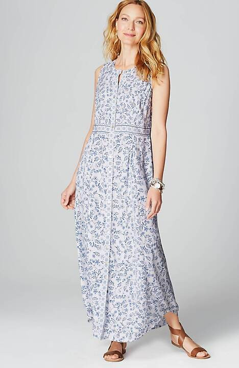 Floral Button-Front Maxi Dress | J. Jill