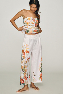 Somerset Linen Cotton Pull-On Pants | Anthropologie (US)