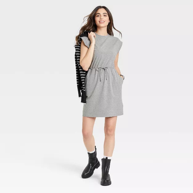 Women's Sleeveless Extended Shoulder A-Line Dress - A New Day™ | Target