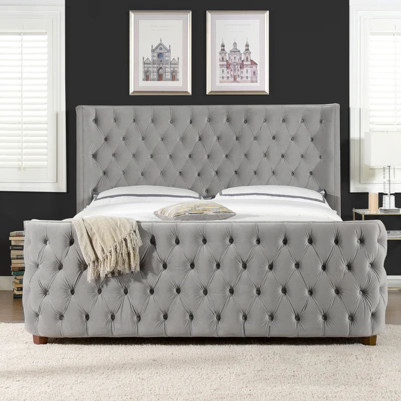 Currier Tufted Upholstered Low Profile Standard Bed | Wayfair North America