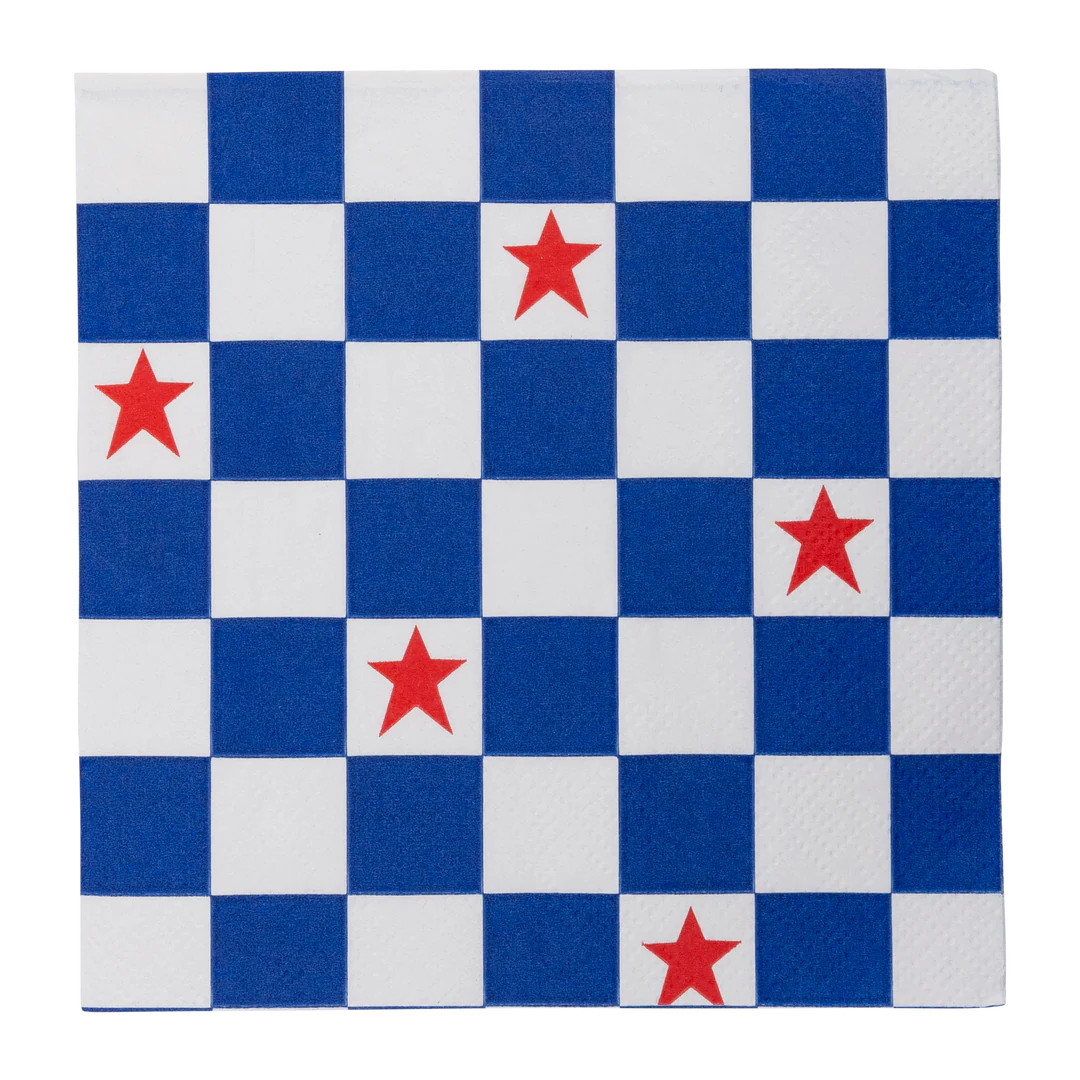 Checks Paper Cocktail Napkin | My Mind's Eye