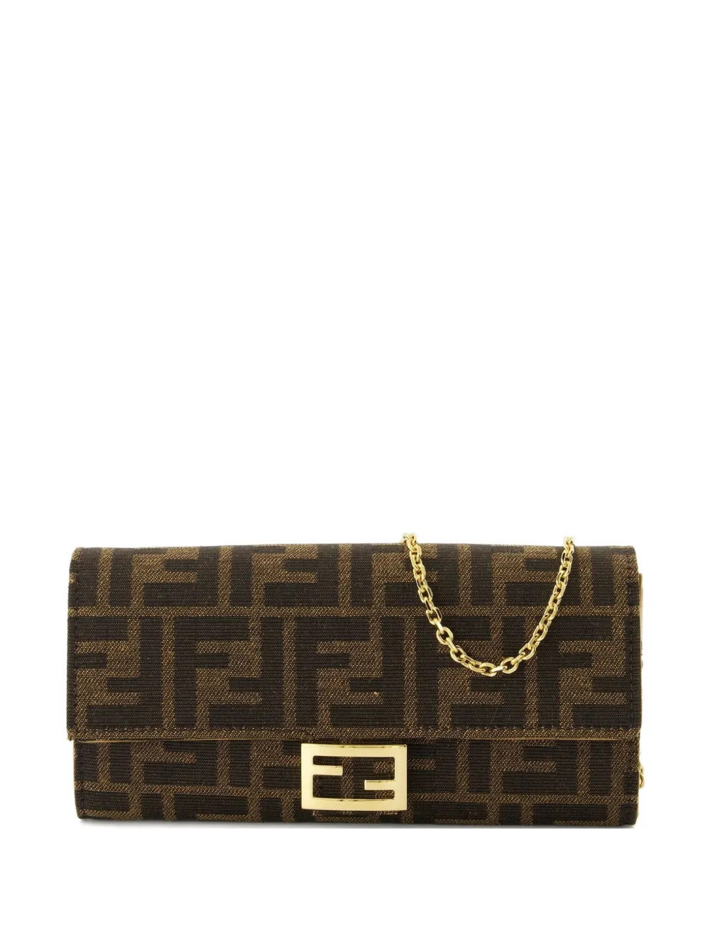 FENDI Continental FF-monogram cross body bag - Brown | Farfetch Global