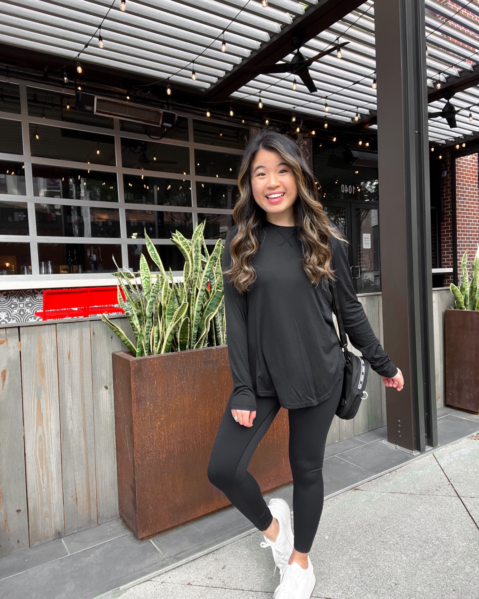 Athleisure outfit inspiration: Black athletic shirt from Amazon (size small), leggings from Fanka (size small), sneakers from Pink Lily Boutique (size 6.5)

#LTKU #LTKunder50 #LTKfit