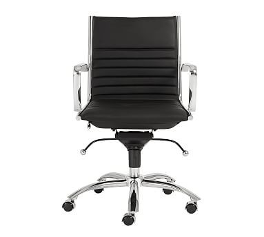 Fowler Low Back Swivel Desk Chair | Pottery Barn (US)