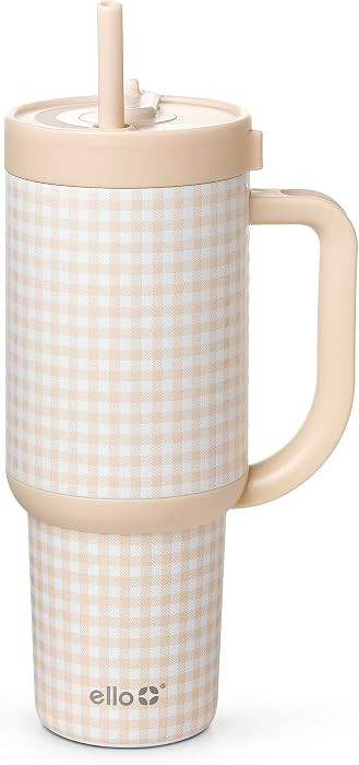 Ello Oasis 30 oz Tumbler with Handle & Retracting Straw | Reusable Insulated Stainless Steel Cup ... | Amazon (US)