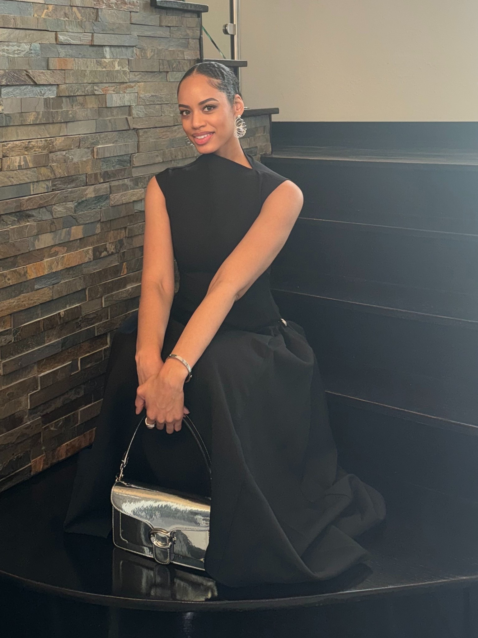 Hello, new year 🤍✨ Ready for all that’s ahead. Happy New Year.

Dress: @bellabarnett.official 
Get an extra $15 off using discount code Jorie15  at checkout. - “ Paca Choker Sleeveless Maxi Dress"

Black dress, silver bag 

#LTKTall #LTKBeauty #LTKSeasonal