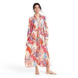 Mixed Floral Long Sleeve Robe Dress - ALEXIS for Target | Target