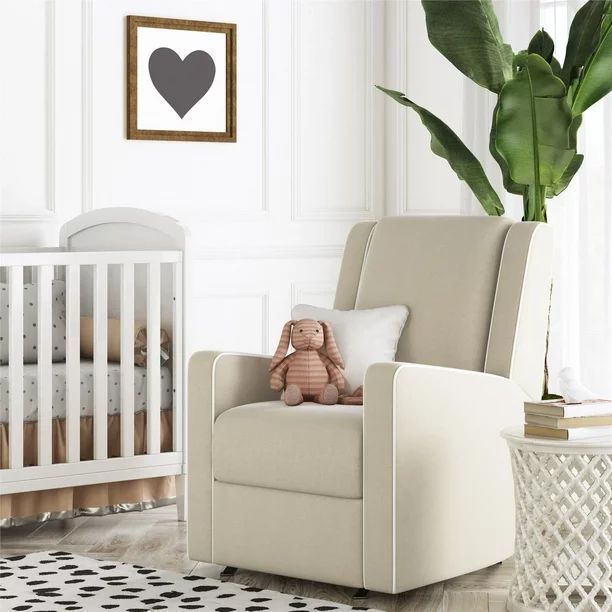 Baby Relax Robyn Rocker Recliner Chair, Nursery Furniture, Beige Linen - Walmart.com | Walmart (US)
