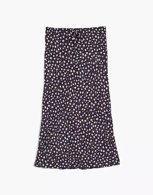 Drawstring Midi Slip Skirt in Sweet Floral | Madewell