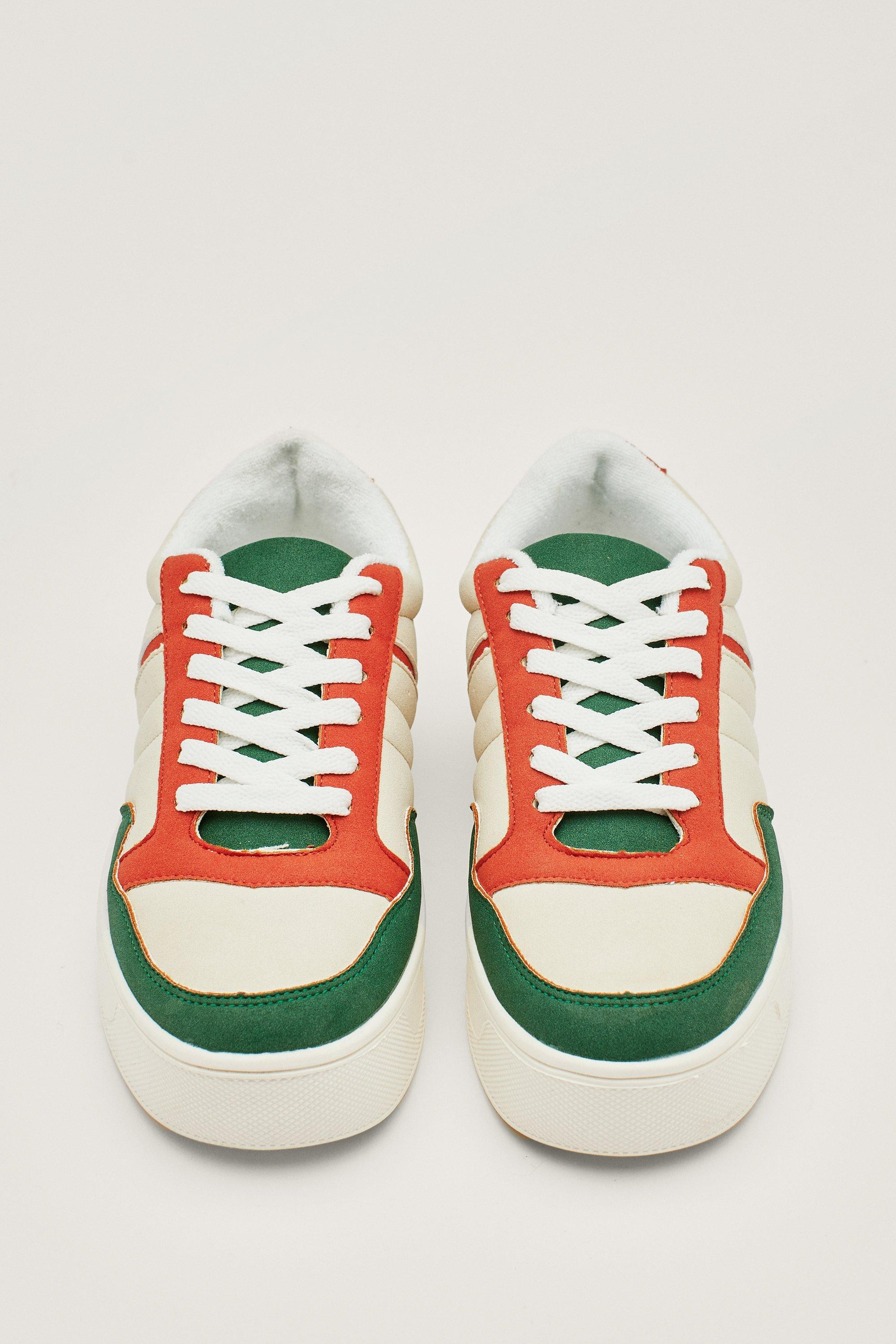 Colourblock Flatform Lace Up Trainers | NastyGal (UK, IE)
