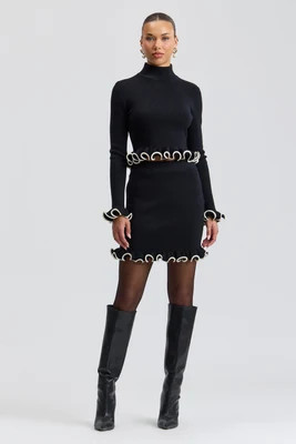 Ruffle Trim Knit Mini Skirt | Avec Les Filles