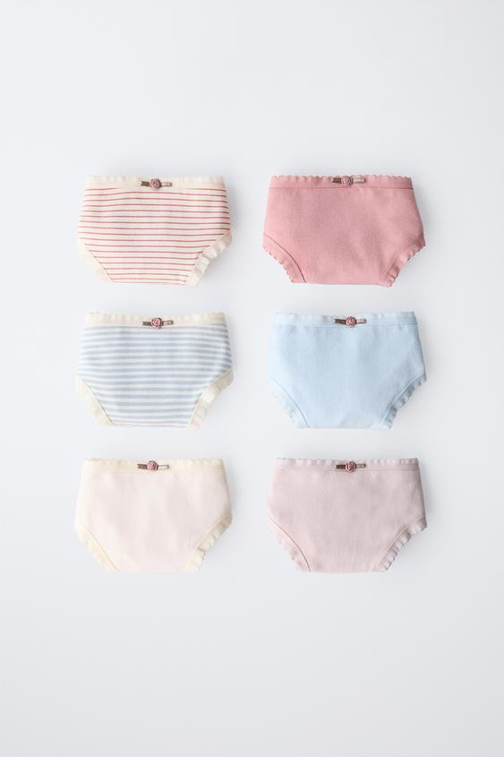 6-14 YEARS/ SIX-PACK OF FLORAL UNDERWEAR | Zara US