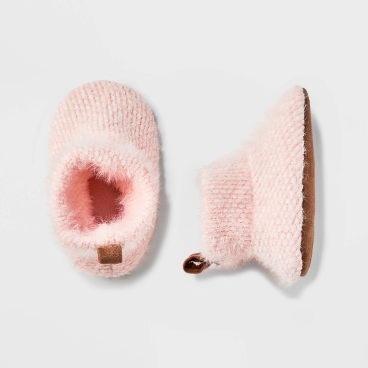 Baby Girls' Booties - Cloud Island™ Light Pink | Target
