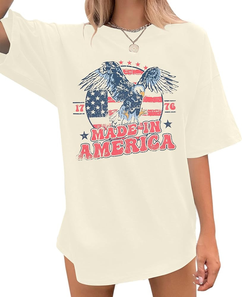 4th of July Outfits for Women Patriotic Shirt American Flag Tshirt Womens Patriotic Shirts USA Fl... | Amazon (US)