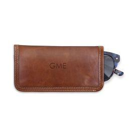 Glasses Case - British Tan Florentine Leather | Barrington Gifts