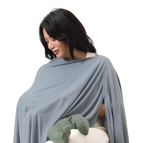 Solly Baby Nursing Cover, Ultra-Breathable, Lightweight Breastfeeding Cover-Up, Buttery-Soft Fabric, Universal Fit, Postpartum Essentials, Newborn Must Haves, Coastal | Amazon (US)