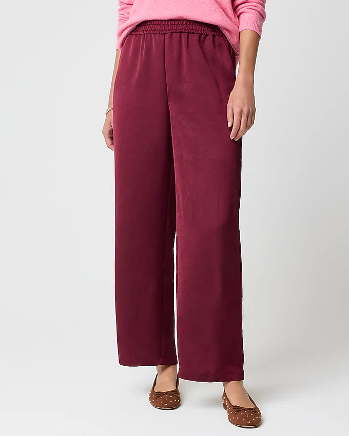Shiny crinkled pull-on pant | J.Crew Factory
