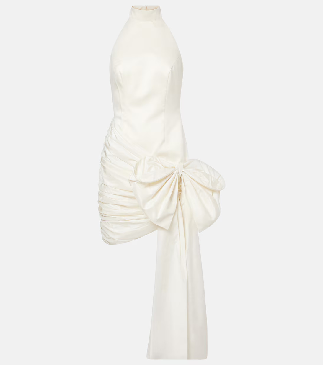 Bow-detail halterneck satin minidress | Mytheresa (US/CA)