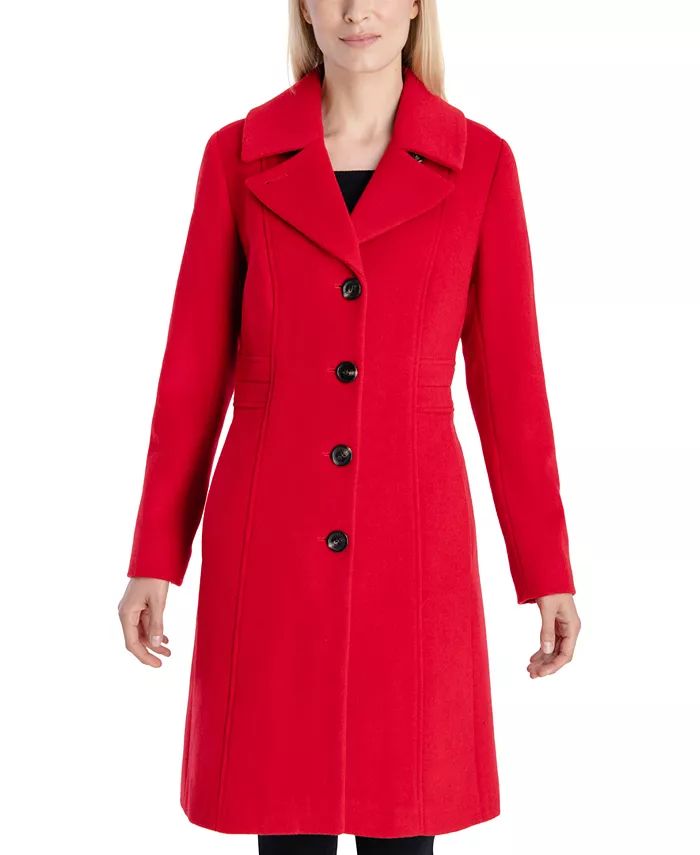 Women's Single-Breasted Wool Blend Walker Coat, Created for Macy's | Macy's