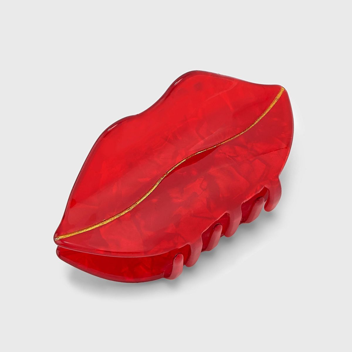 Lip Shaped Acrylic Claw Hair Clip - Red | Target