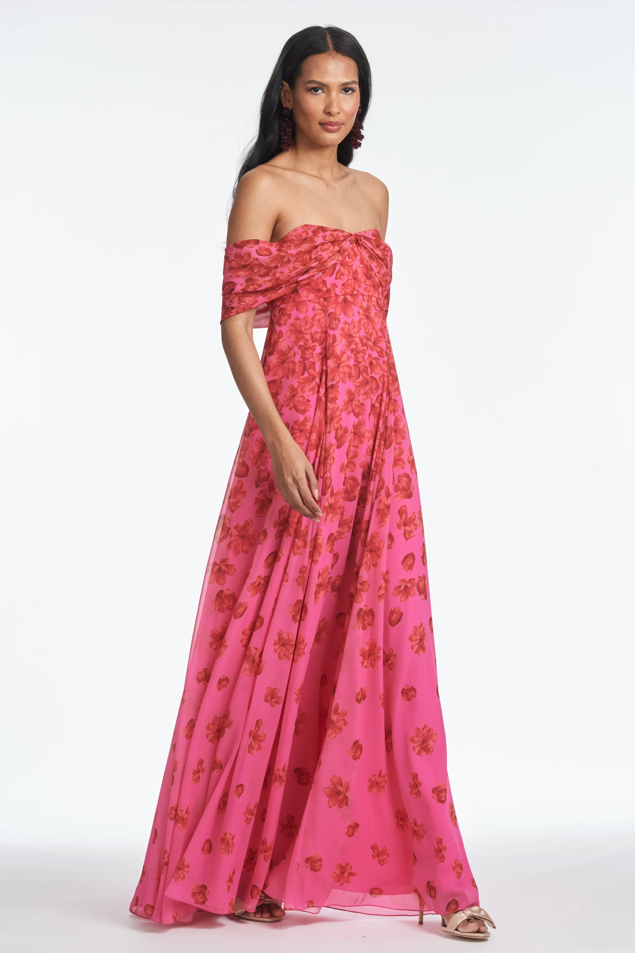 KENNEDY GOWN - ROSE VERMILION | Sachin and Babi