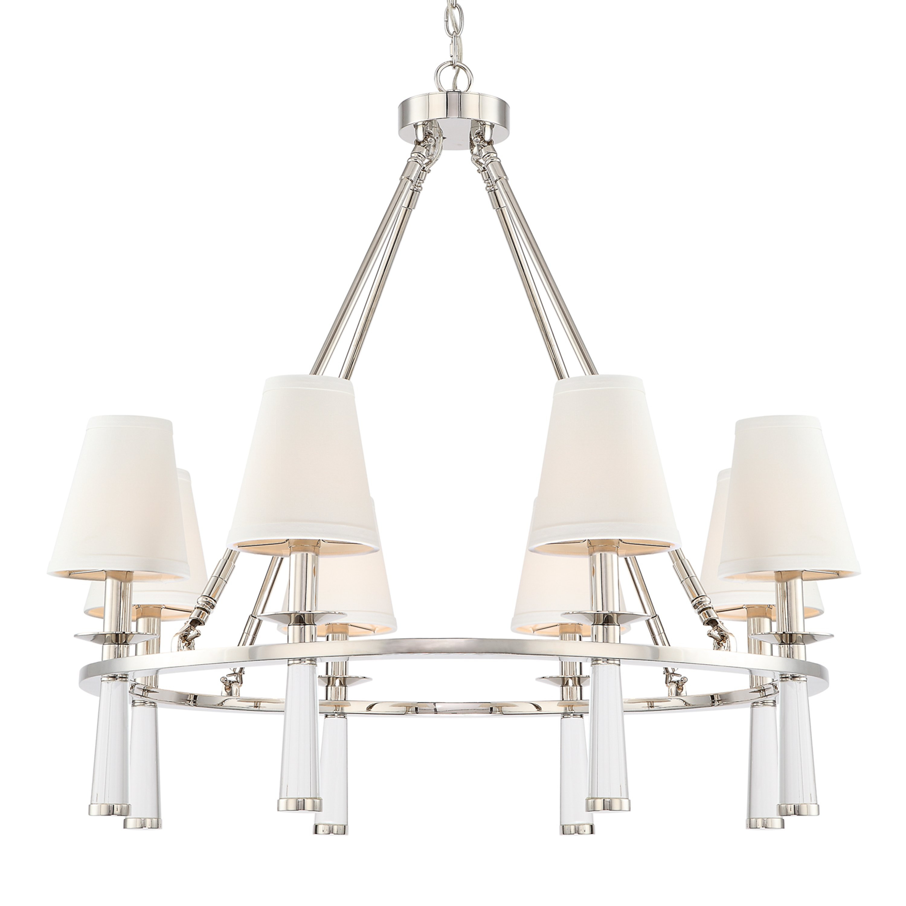 Baxter 8-Light Chandelier, Polished Nickel | One Kings Lane