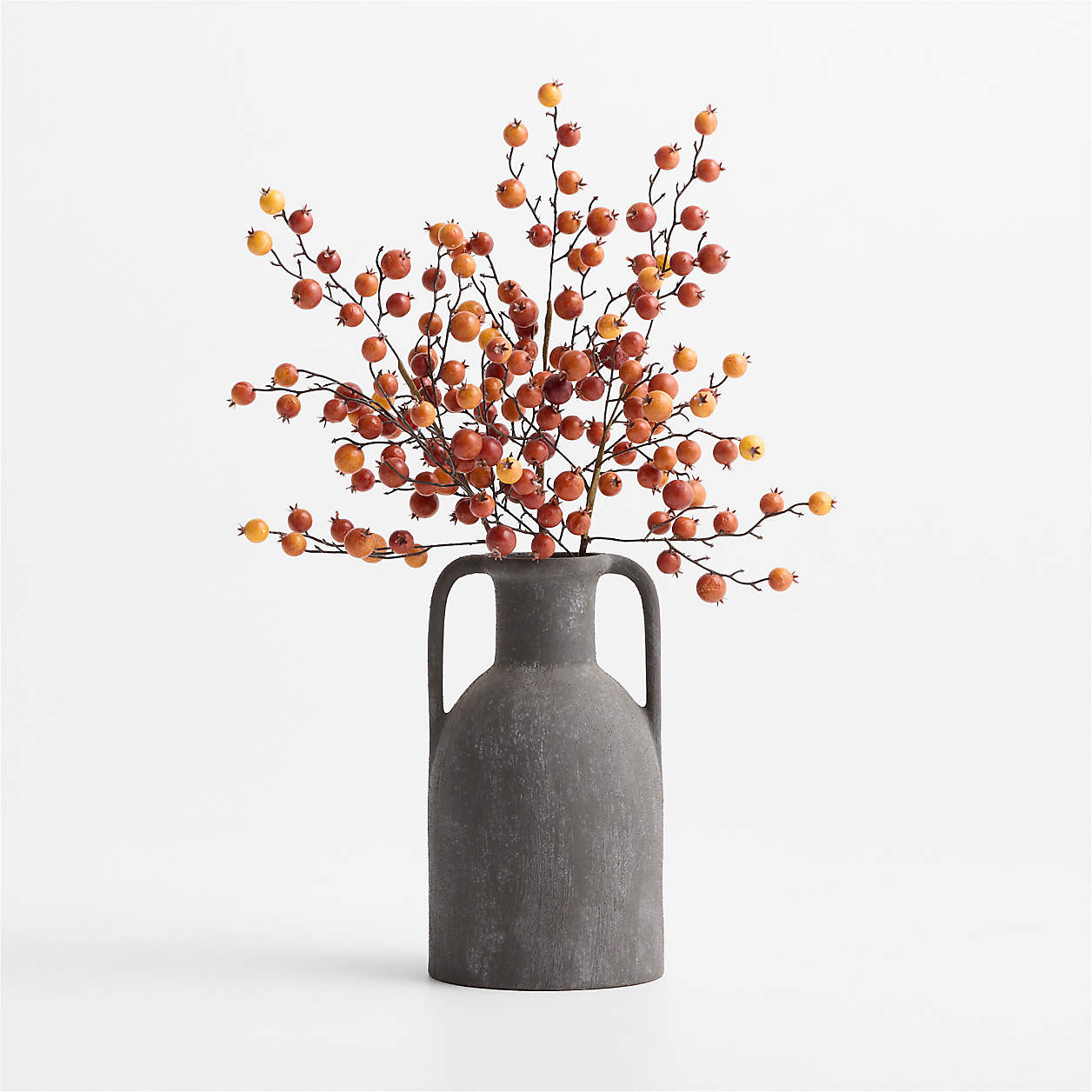 Faux Orange Crab Apple Stem 32" | Crate & Barrel | Crate & Barrel