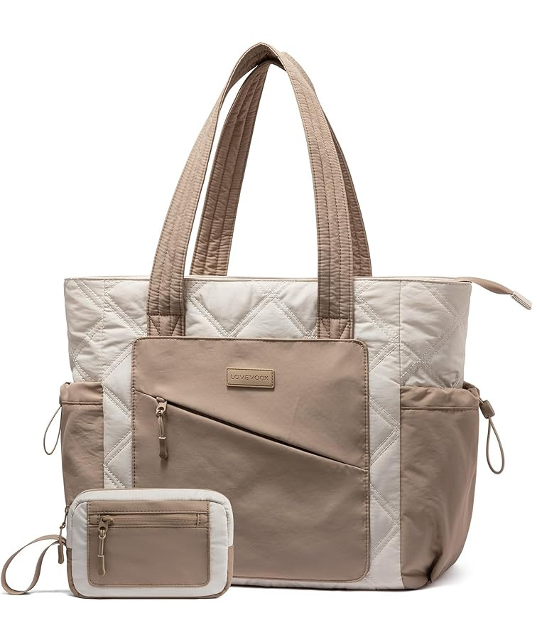 LOVEVOOK Tote Bag for Women, Puffer Bag and Work Bags with Zipper for Travel, Daily, School, Quil... | Amazon (US)